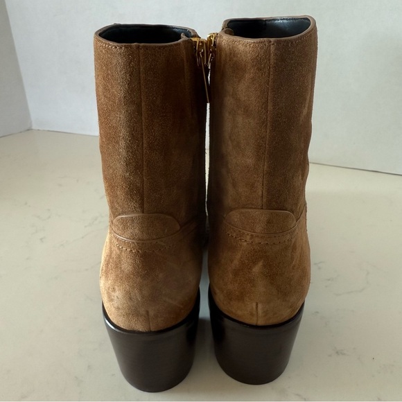 New Veronica Beard Brunel hazel wood Suede booties Size: 6 - Picture 4 of 5
